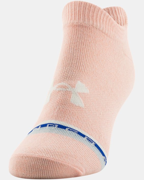 Women's UA Essential No Show – 6-Pack Socks, White, pdpMainDesktop image number 17